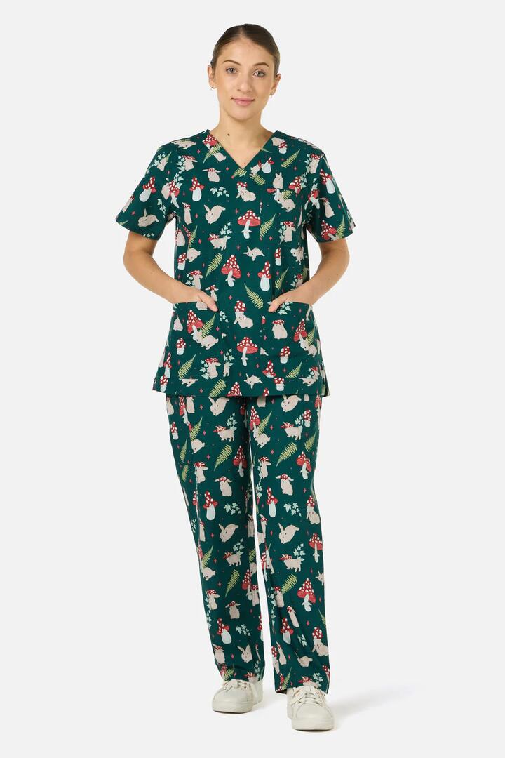 Image of a model wearing Uniforms & Workwear. Productname: Harmony Scrub Set in Green colour by brand - Scrubs With Love