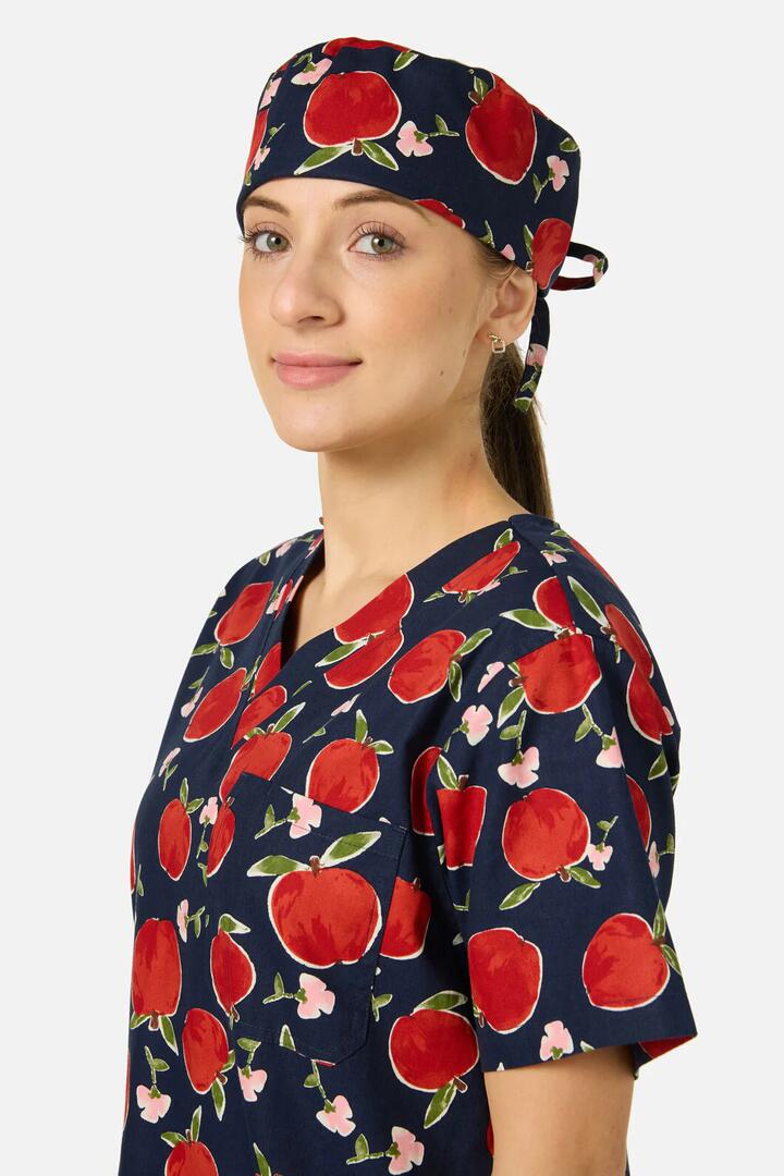 Image of Hats. Productname: Sweet Apple Scrub Hat in Navy colour by brand - Scrubs With Love