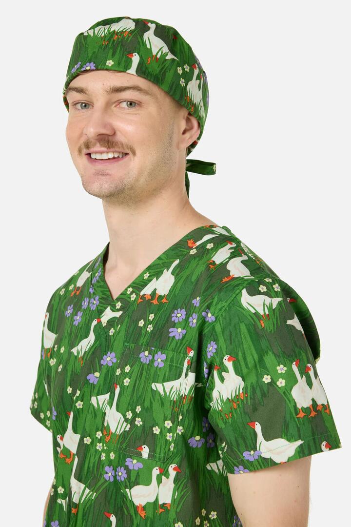 Image of Hats. Productname: Lucy Goosey Scrub Hat in Green colour by brand - Scrubs With Love