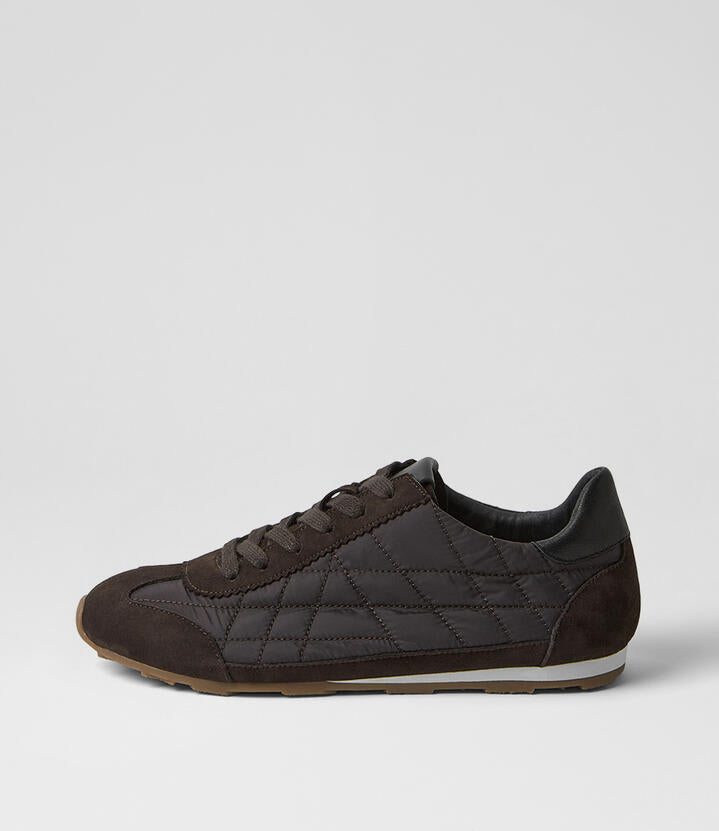 Image of Sneakers. Product name - Matiner Choc Suede Sneakers in Choc colour by brand - MOLLINI