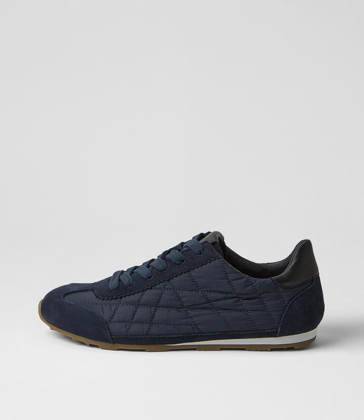 Image of Sneakers. Product name - Matiner Navy Suede Sneakers in Navy colour by brand - MOLLINI