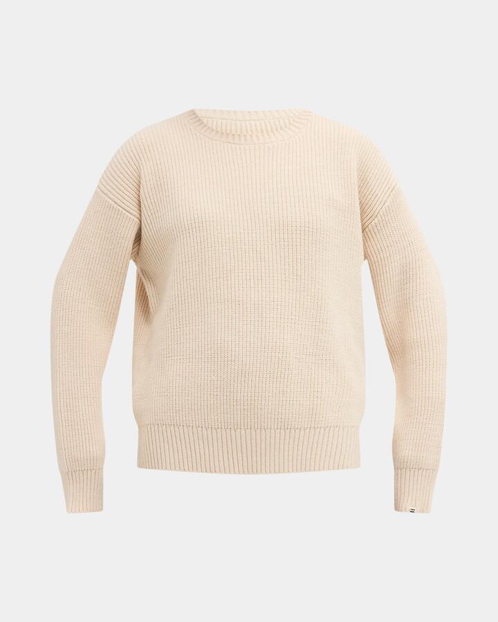 Image of a model wearing Outerwear. Product name - Billabong Womens Coastline Sweatshirt Snow Marle in Snow Marle colour by brand - Billabong