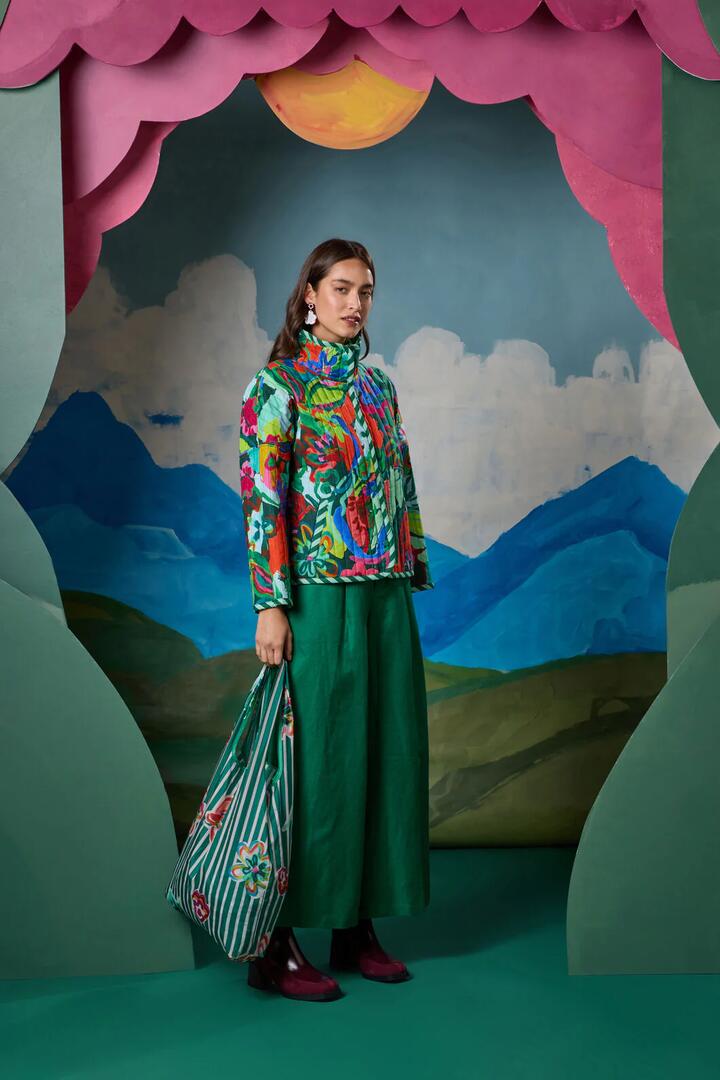 Image of Bags. Product name - Abstract Flower Packable Tote in Print colour by brand - Gorman