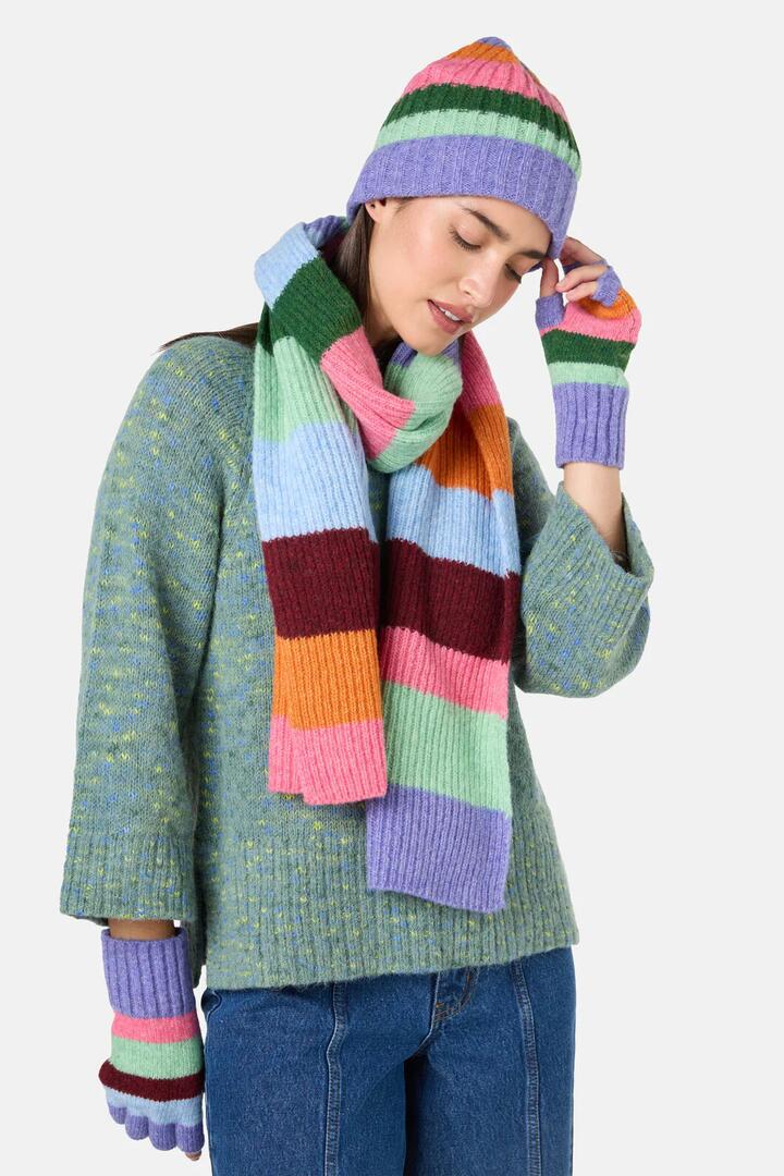 Image of Hats. Product name - Palette Pop Beanie in Stripe colour by brand - Gorman