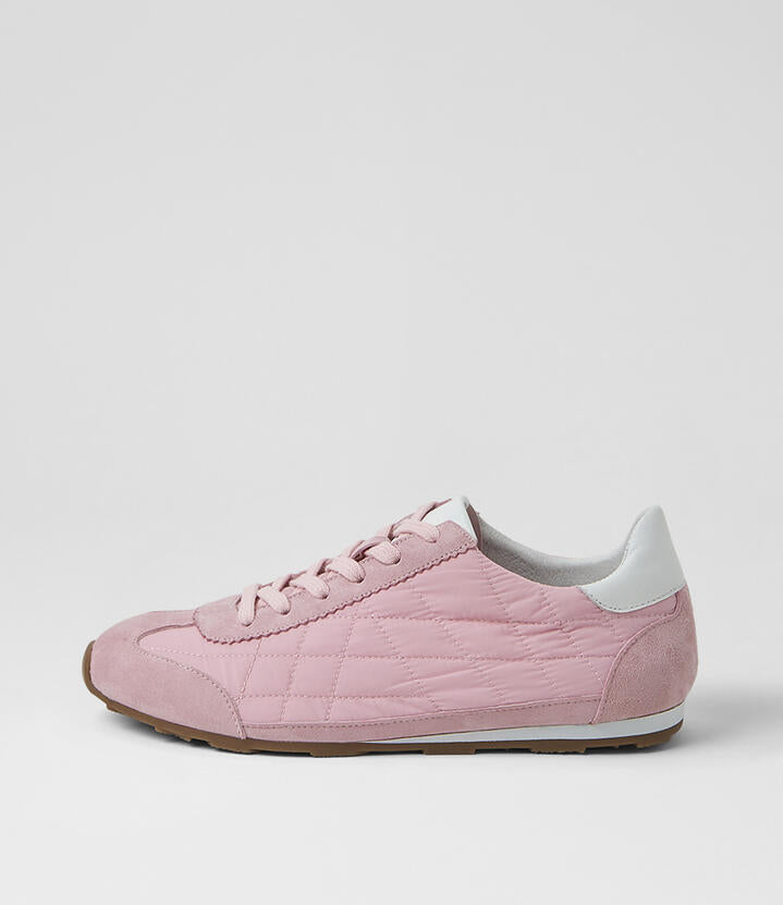 Image of Sneakers. Product name - Matiner Pale Pink Suede Sneakers in Pale Pink colour by brand - MOLLINI
