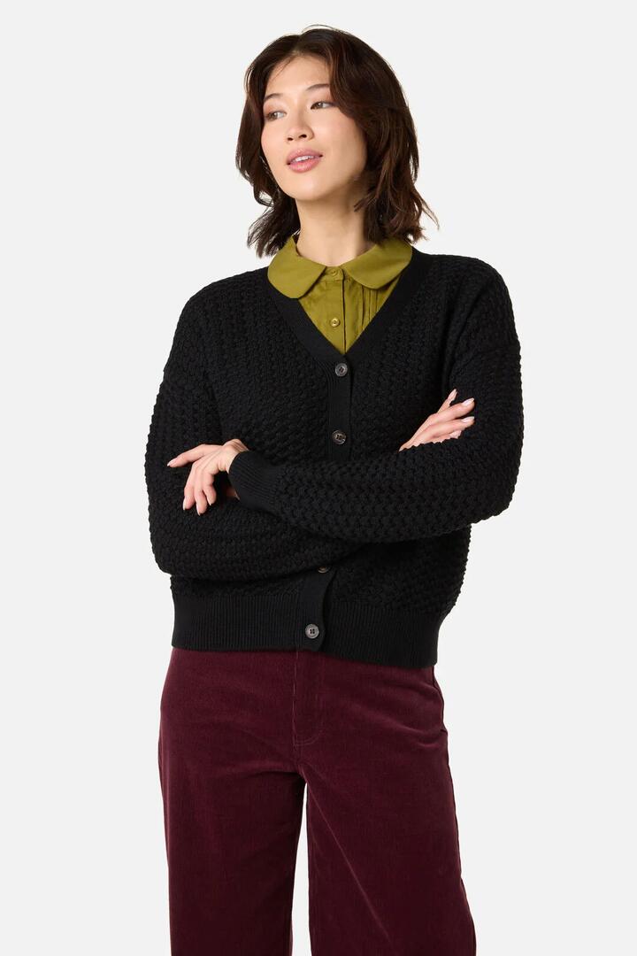 Image of Blouses. Productname: Bobbie Knit Cardigan in Black colour by brand - Princess Highway
