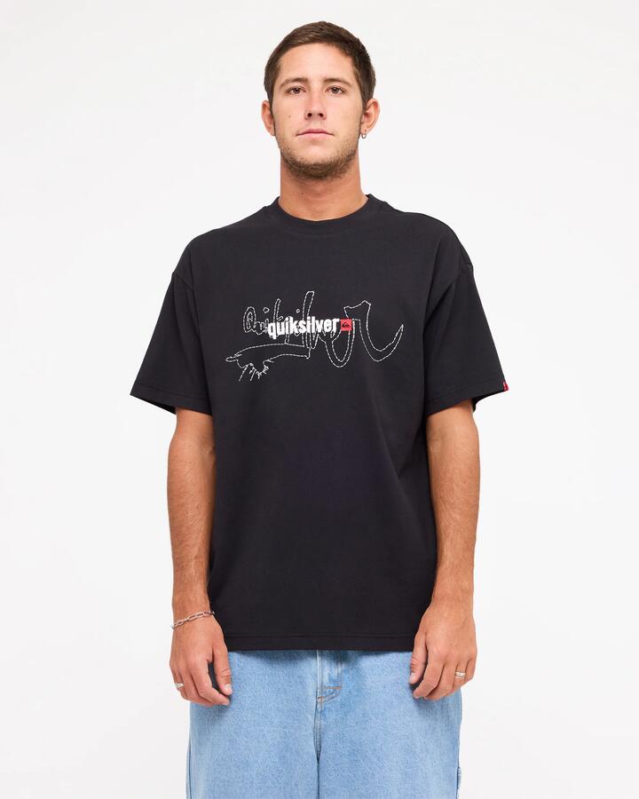 Image of T-Shirts. Product name - Quiksilver Mens Yg Surge T-Shirt Black in Black colour by brand - Quiksilver