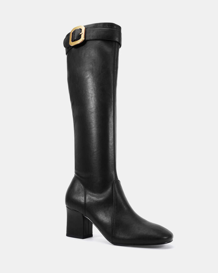 Image of Boots. Product name - Zuz Black Vegan Boots in Black colour by brand - Novo