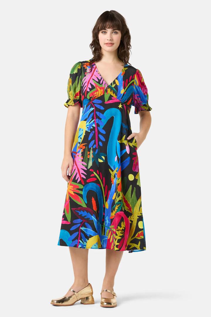 Image of Dresses. Product name - Night Garden Midi Dress in Print colour by brand - Gorman