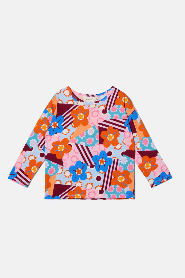 Image of T-Shirts. Product name - Cut Out Flower Kids T-Shirt in Multi colour by brand - Gorman