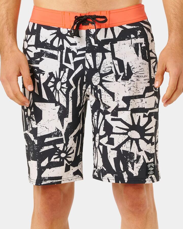 Image of Swimwear. Product name - Rip Curl Mens Mirage Mason Liquid Trips 20" Boardshorts Washed Black in Washed Black colour by brand - Rip Curl