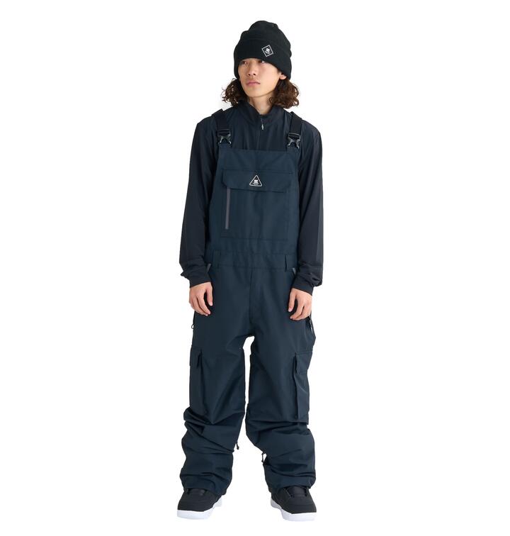 Image of Shoes. Product name - DC Shoes Mens Brigade 30K Bib Snow Pants Black in Black colour by brand - DC Shoes