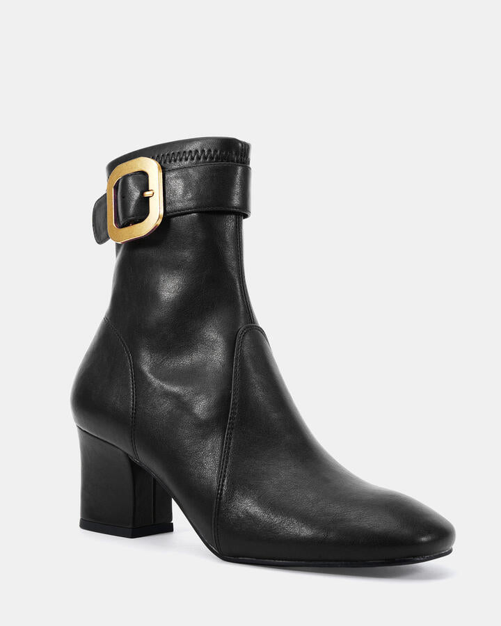Image of Boots. Product name - Danni Black Vegan Boots in Black colour by brand - Novo