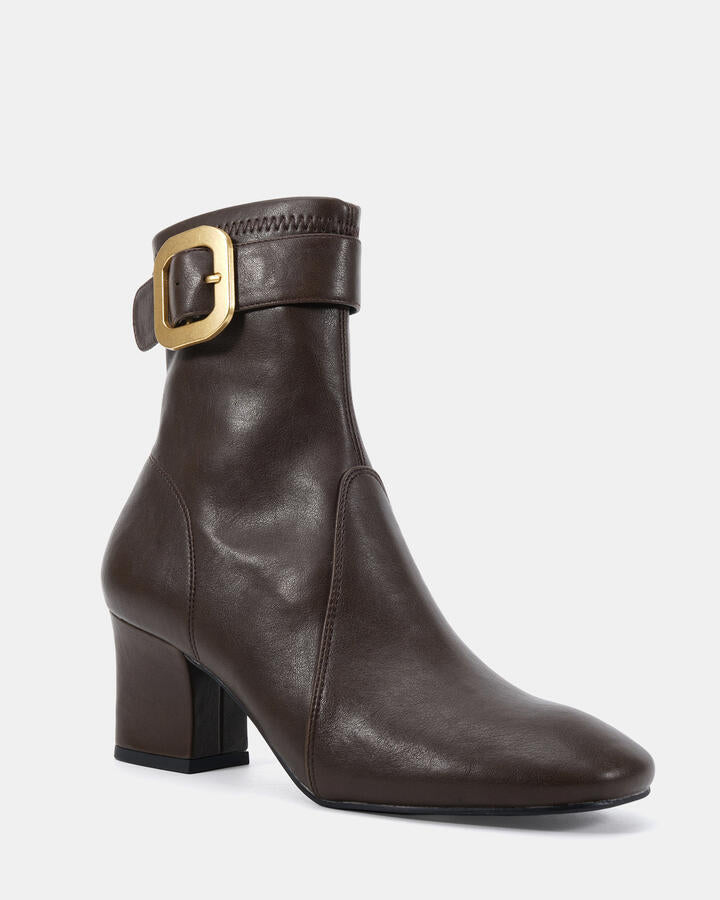Image of Boots. Product name - Danni Espresso Vegan Boots in Espresso colour by brand - Novo