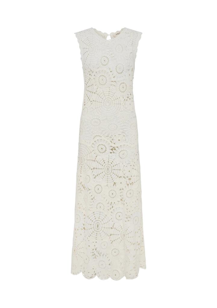 Image of Dresses. Productname: Anouk Crochet Maxi Dress | MOS The Label in Ivory colour by brand - MOS The Label