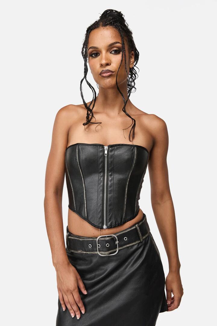 Image of Lingerie. Productname: Vassal Pu Corset in Black colour by brand - Black Friday
