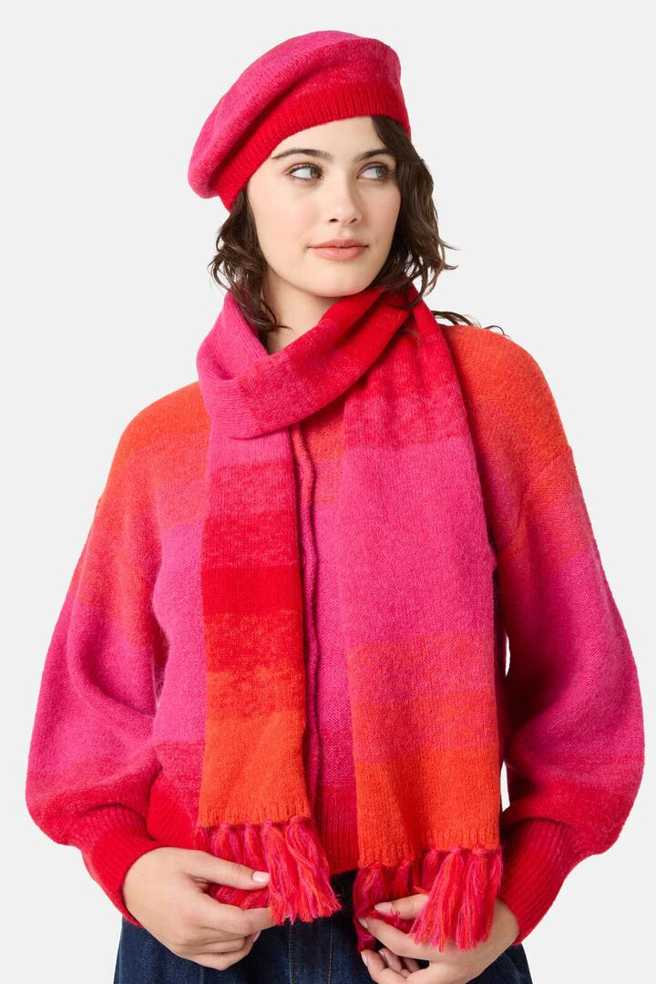 Image of Hats. Product name - Sunrise Beret in Pink colour by brand - Gorman