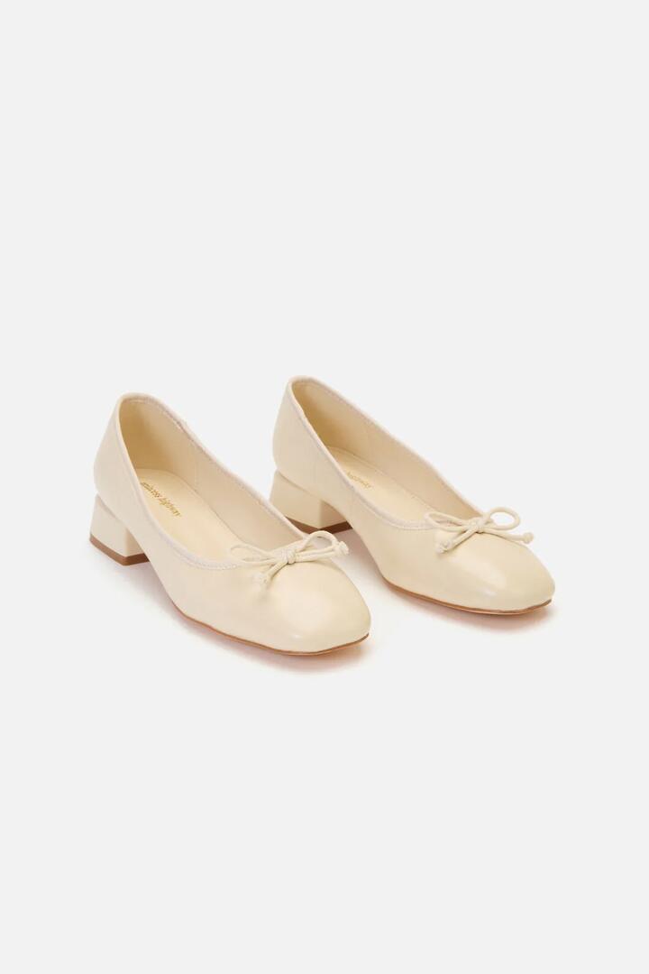 Image of Shoes. Productname: Cream Bow Slip On Shoe in Cream colour by brand - Princess Highway