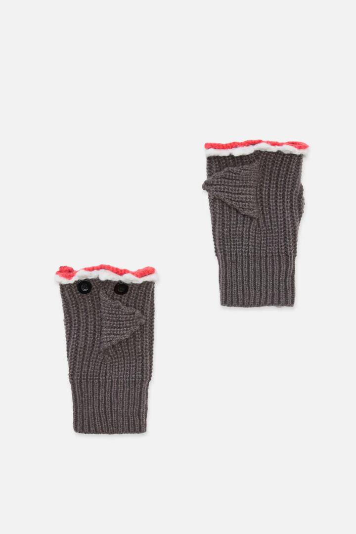 Image of Gloves & Mittens. Productname: Shark Fingerless Gloves in Grey colour by brand - Black Friday