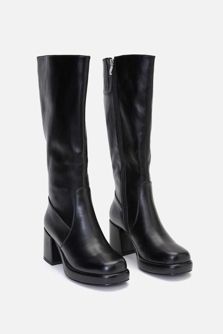 Image of Boots. Product name - Black Knee High Boot in Black colour by brand - Princess Highway