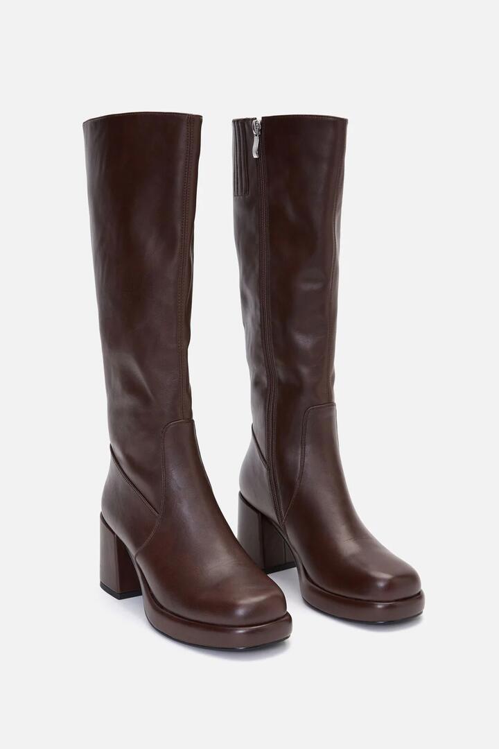 Image of Boots. Productname: Chocolate Knee High Boot in Chocolate colour by brand - Princess Highway