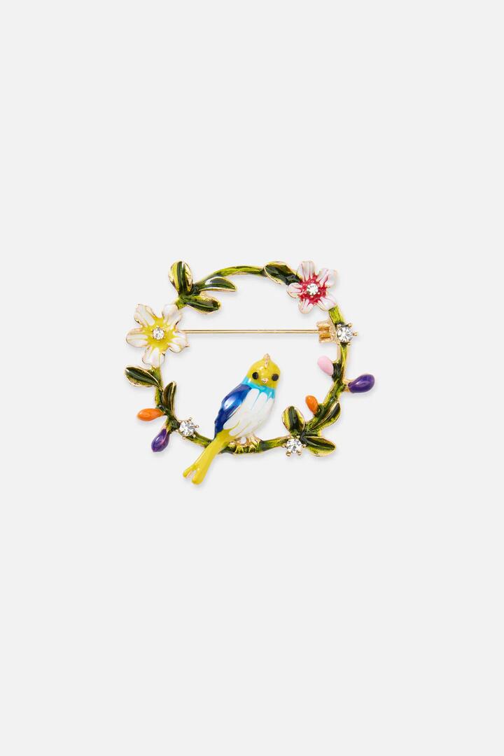 Image of Keychains. Productname: Bird Wreath Brooch in Multi colour by brand - Princess Highway