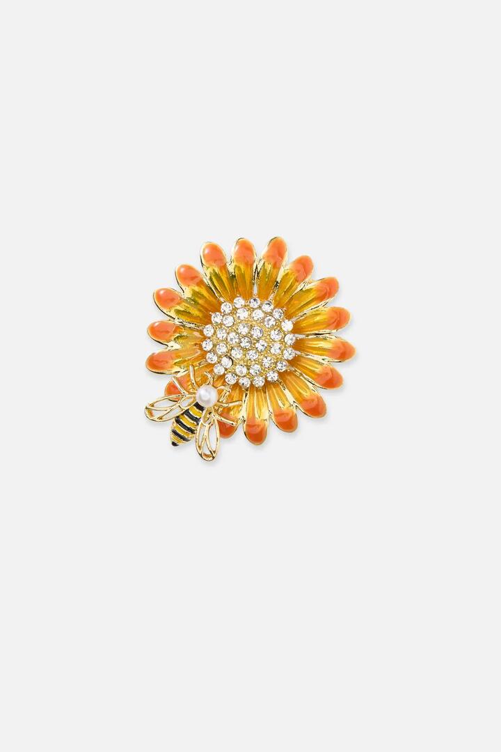 Image of Keychains. Productname: Daisy & Bee Brooch in Yellow colour by brand - Princess Highway