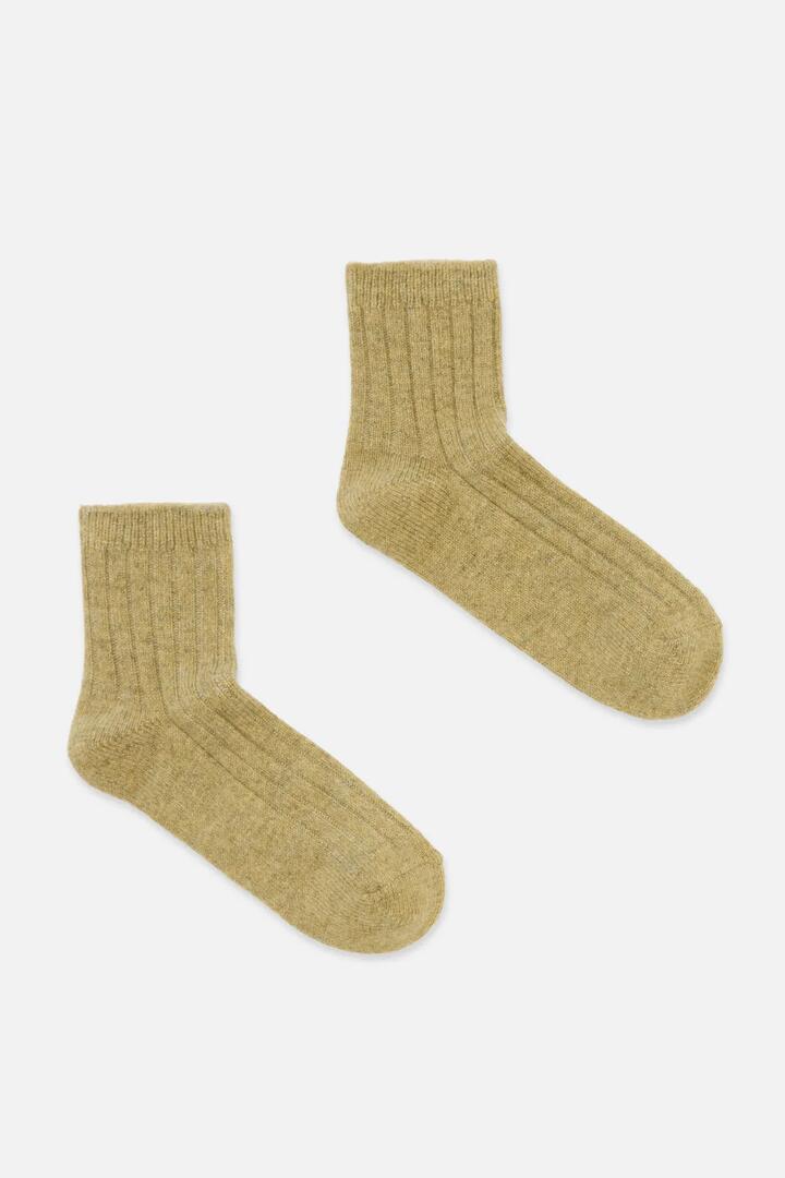 Image of Socks. Productname: Olive Warm Wool Rib Socks in Olive colour by brand - Princess Highway