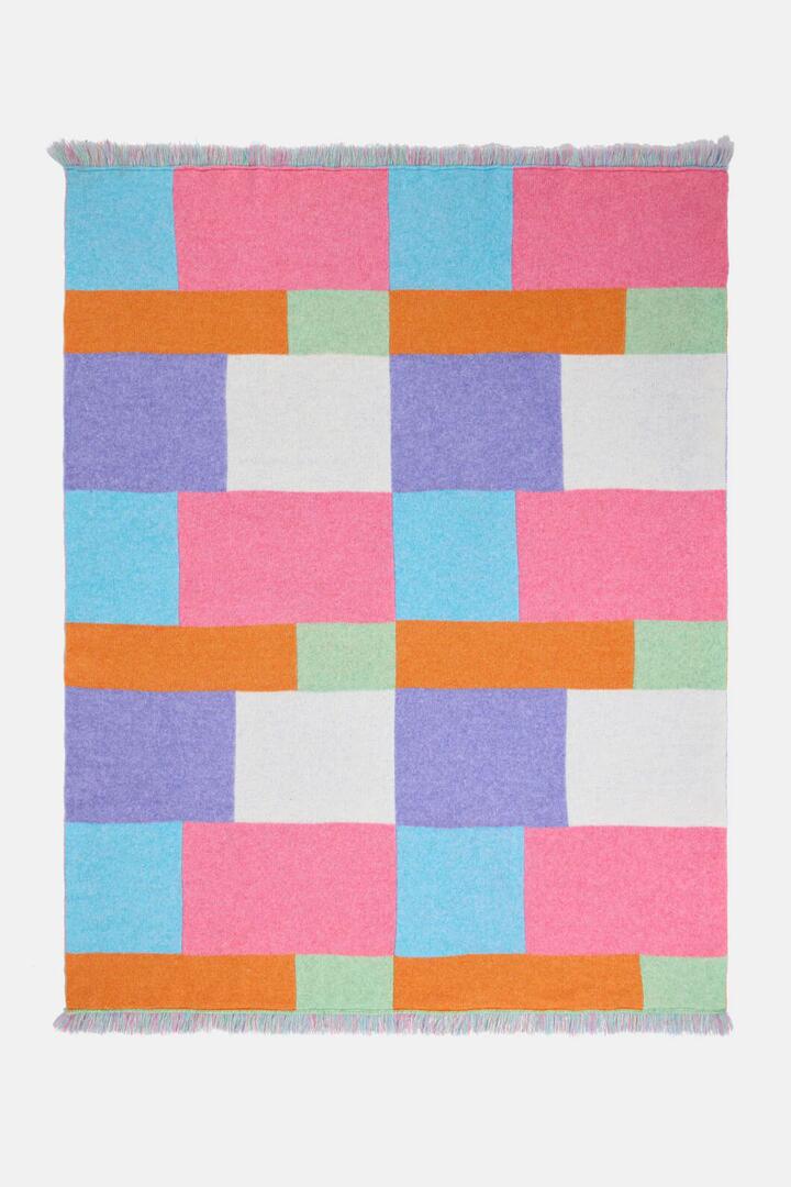 Image of Blankets. Product name - Patchwork Palette Throw in Multi colour by brand - Gorman