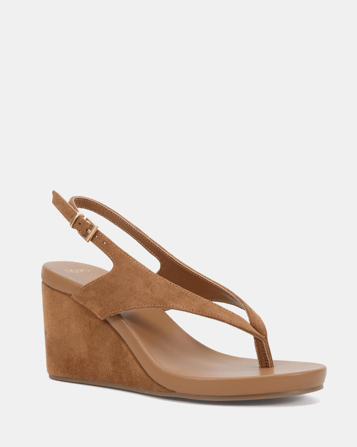 Image of Boots. Product name - Young Caramel Vegan Wedges in Caramel colour by brand - Novo