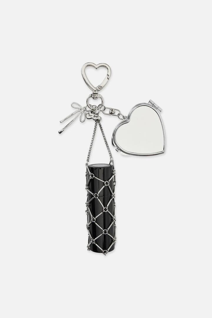 Image of Charms. Productname: Bag Charm Lipstick Holder in Silver colour by brand - Black Friday