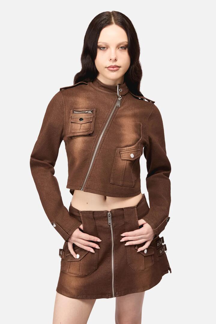 Image of Coats & Jackets. Productname: Increasing Silence Rider Jacket in Brown colour by brand - Black Friday