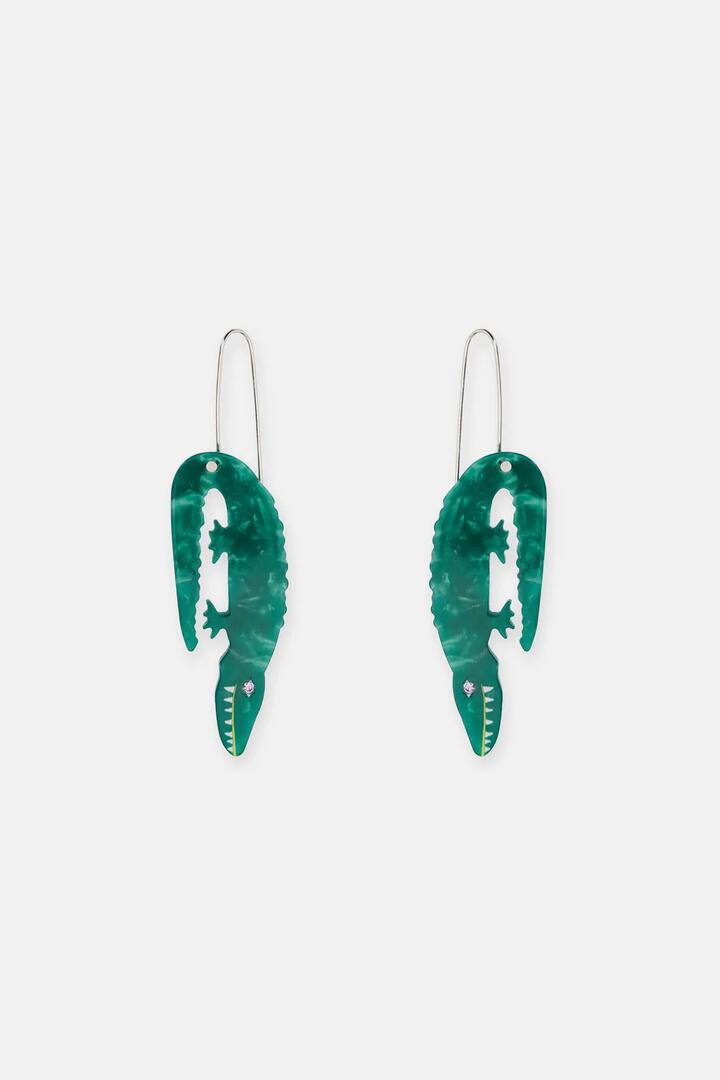 Image of Earrings. Product name - Crocodazzle Earrings in Multi colour by brand - Gorman
