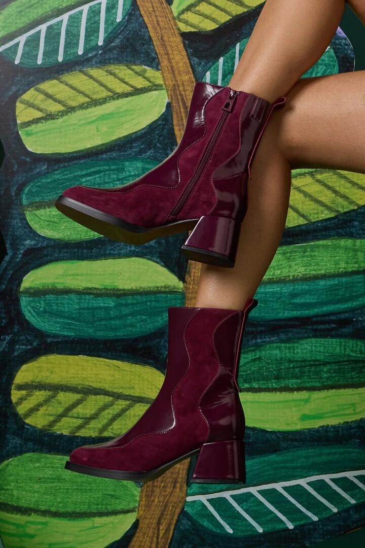 Image of Boots. Product name - Wavelength Boot Wine in Wine colour by brand - Gorman