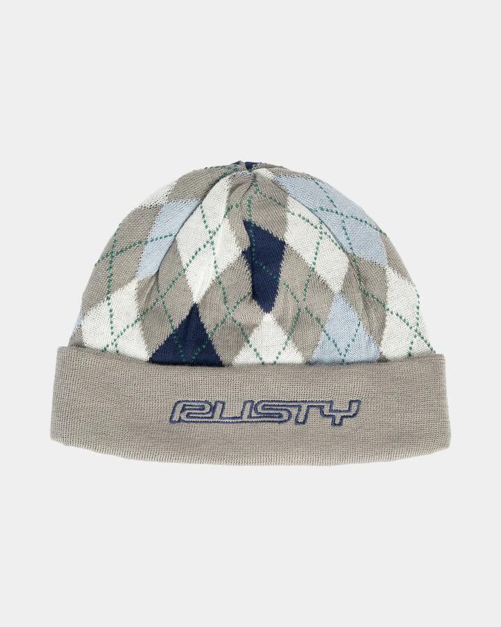 Image of Hats. Product name - Rusty Clued In Reversible Beanie Grey Marle in Grey Marle colour by brand - Rusty
