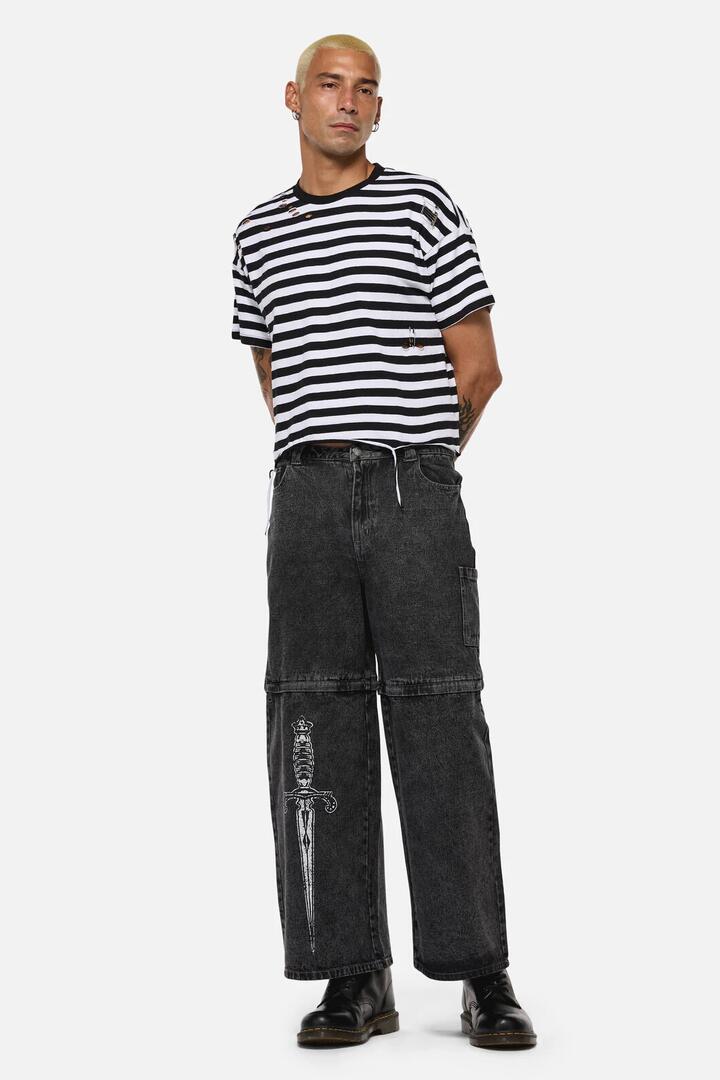 Image of Jeans. Productname: Dagger Goth Jean in Black colour by brand - Dangerfield