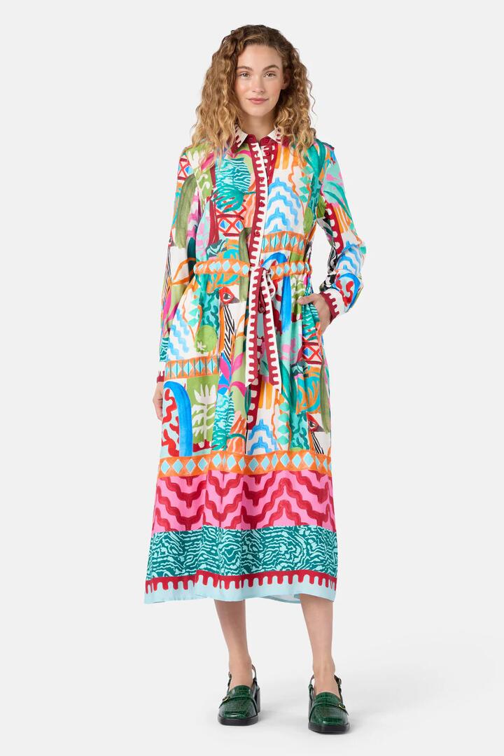 Image of Dresses. Product name - Morocco Long Dress in Print colour by brand - Gorman