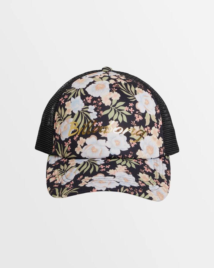 Image of Hats. Product name - Billabong Womens Lost Cove Trucker Cap Off Black in Off Black colour by brand - Billabong