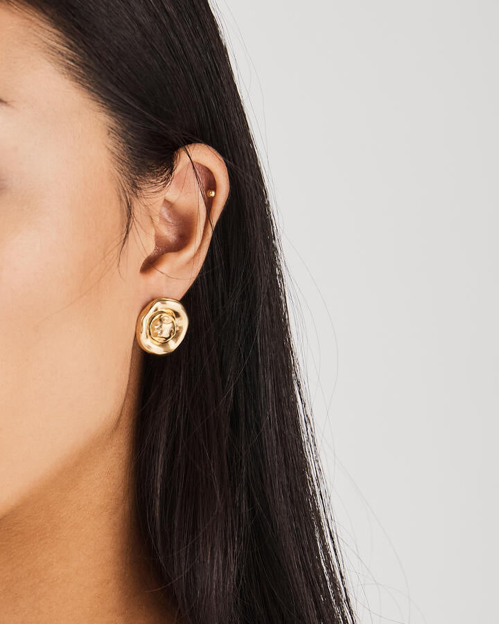 Image of Earrings. Product name - Earring Bolta Metallic in Metallic colour by brand - Novo