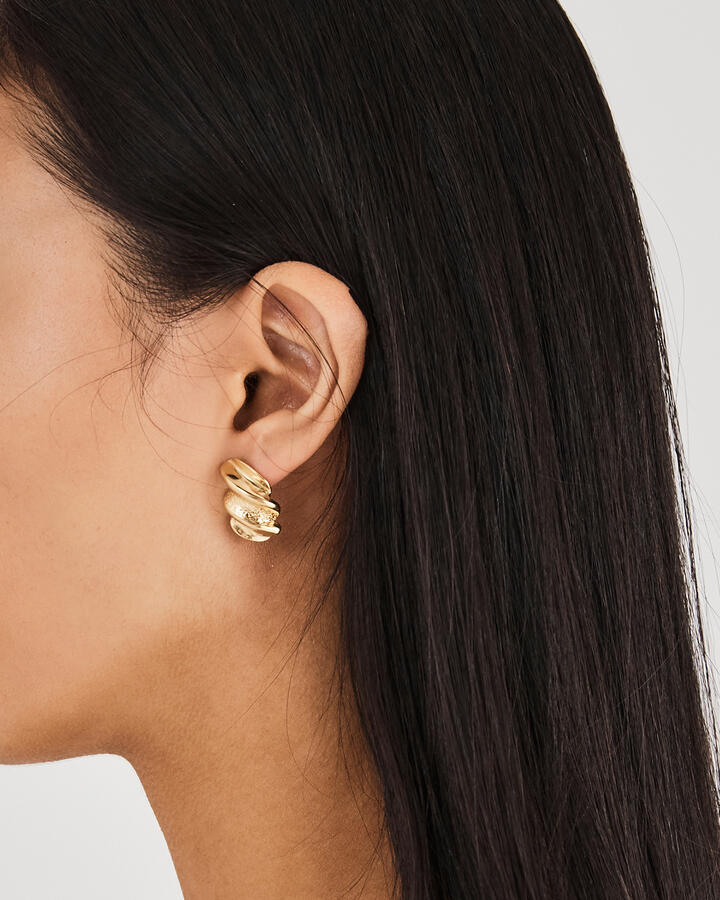 Image of Earrings. Product name - Earring Bangkok Metallic in Metallic colour by brand - Novo