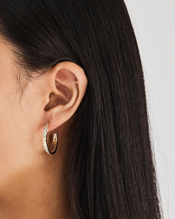 Image of Earrings. Product name - Earring Franca Metallic in Metallic colour by brand - Novo