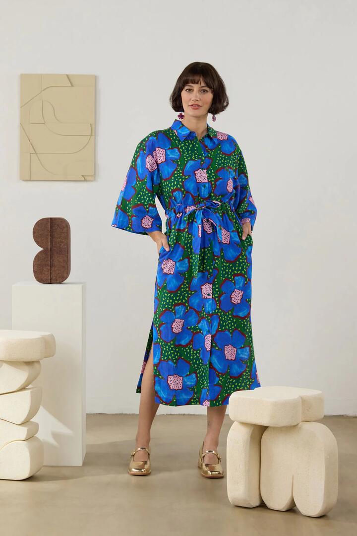 Image of Dresses. Product name - Seedlings Kimono Dress in Print colour by brand - Gorman