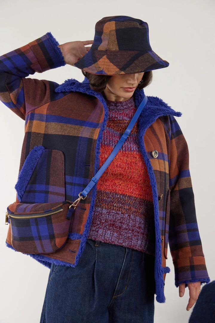 Image of Hats. Product name - Angela Check Bucket Hat in Multi colour by brand - Gorman