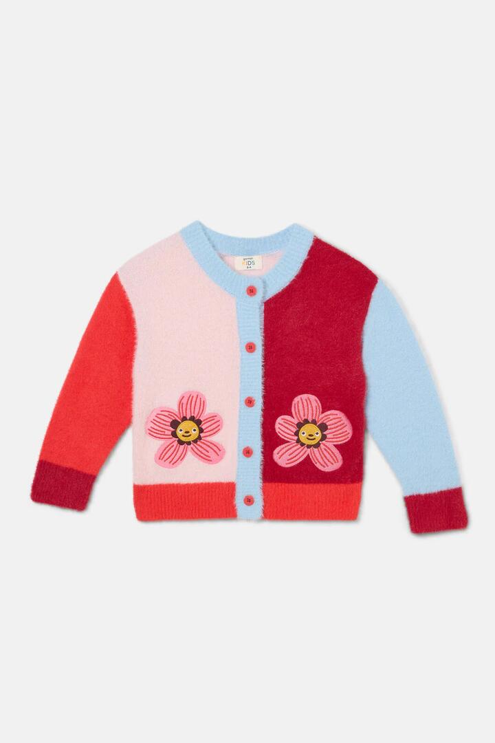Image of Cardigans. Product name - Floral Kids Cardigan in Multi colour by brand - Gorman