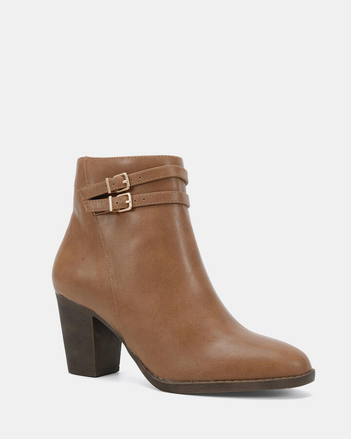 Image of Boots. Product name - Journee Camel Vegan Boots in Beige colour by brand - Novo
