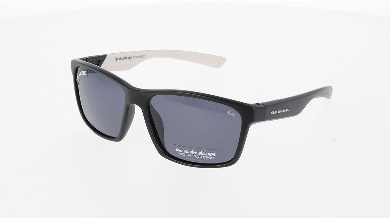 Image of Sunglasses. Product name - Quiksilver Sandbar Polarised Sunglasses Matte Black in Matte Black colour by brand - Quiksilver