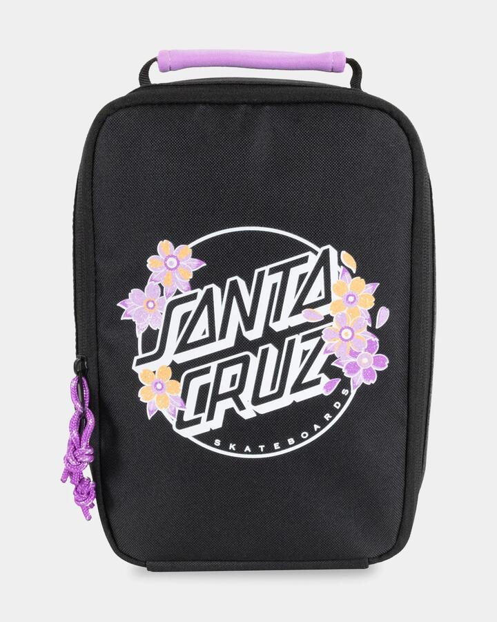 Image of Accessories. Product name - Santa Cruz Blooming Stack Dot Lunchbox Black in Black colour by brand - Santa Cruz