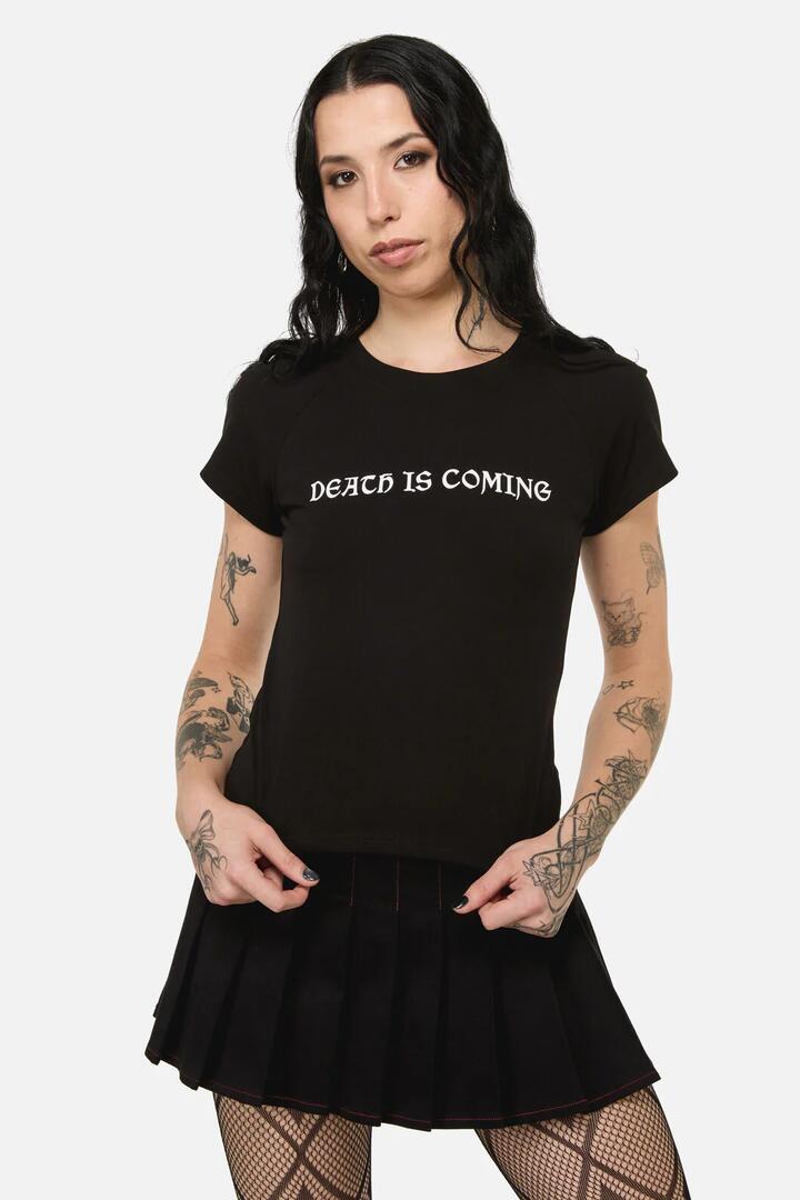 Image of T-Shirts. Productname: Death Is Coming Tee in Black colour by brand - Black Friday