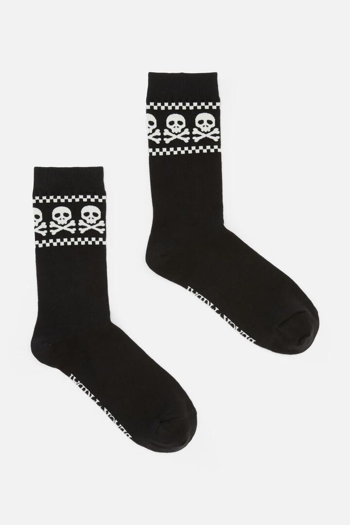Image of Socks. Productname: Bonez Goth Socks in Black colour by brand - Black Friday