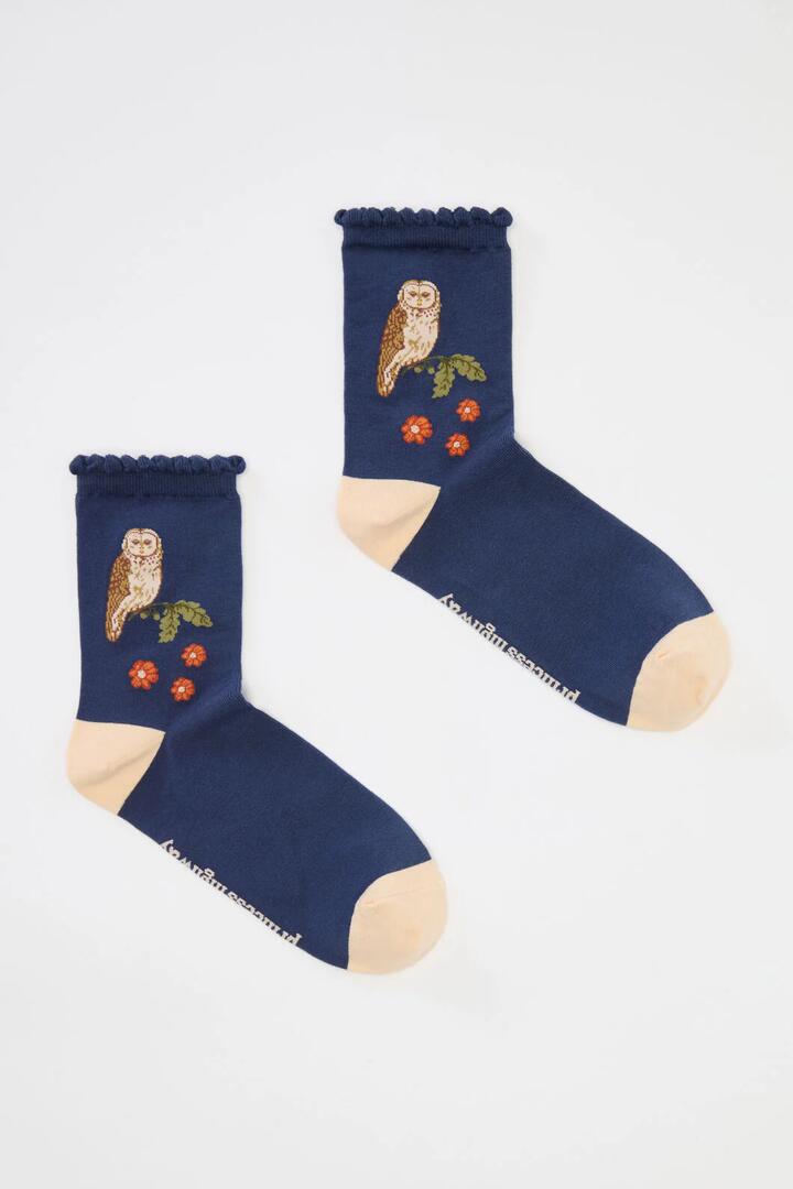 Image of Socks. Productname: Owl Sock in Dark Teal colour by brand - Princess Highway